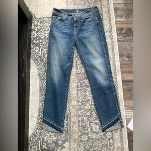 7 For All Mankind Womens Medium Blue Straight Jeans 26